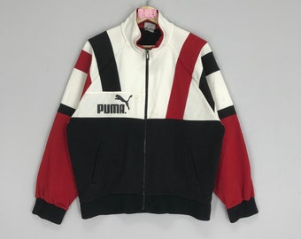 Vintage Puma Staten Island Track Jacket Mens Medium Brown