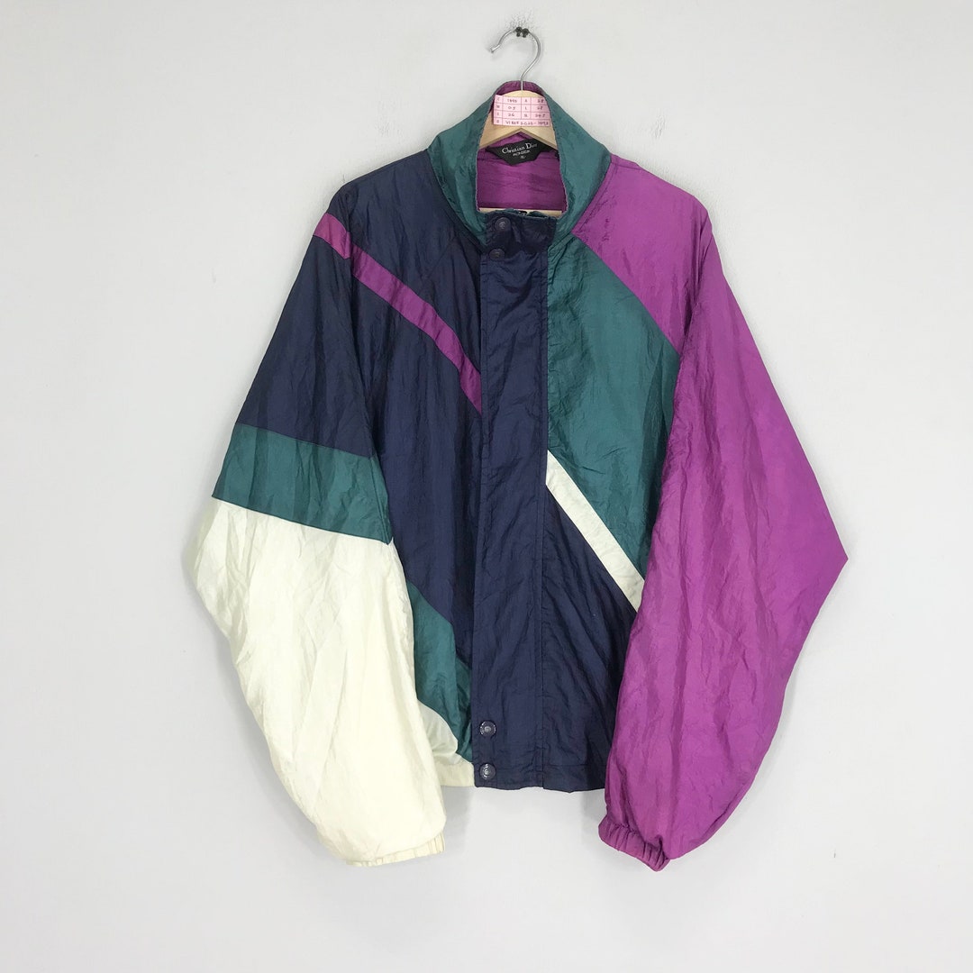 Vintage Christian Dior Multicolor Winbreaker Zipper Jacket Vintage Christian Dior Multicolor Winbreaker Zipper Jacket
