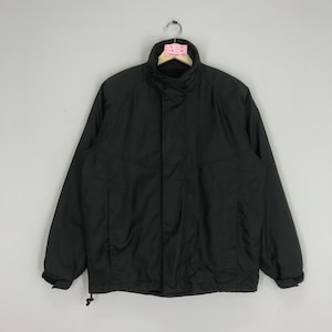 Vintage 90s YAMAHA Black Motorcycle Bomber Jacket Zipper Size M