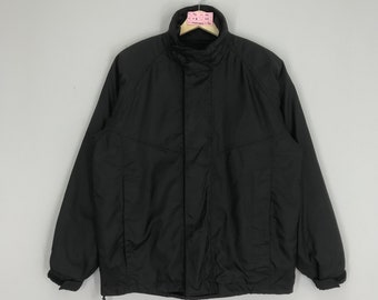 Vintage 90s YAMAHA Black Motorcycle Bomber Jacket Zipper Size M