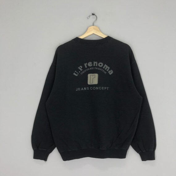 renoma HIGH GAUGE CREW NECK KNIT 黒 high-gauge crewneck knit L/S PO(PU501-MPO01) / BLACK – the