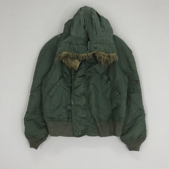 Vintage Alpha Industries Flying Bomber Jacket Fur Zipper Vintage Alpha Industries Flying Bomber Jacket Fur Zipper