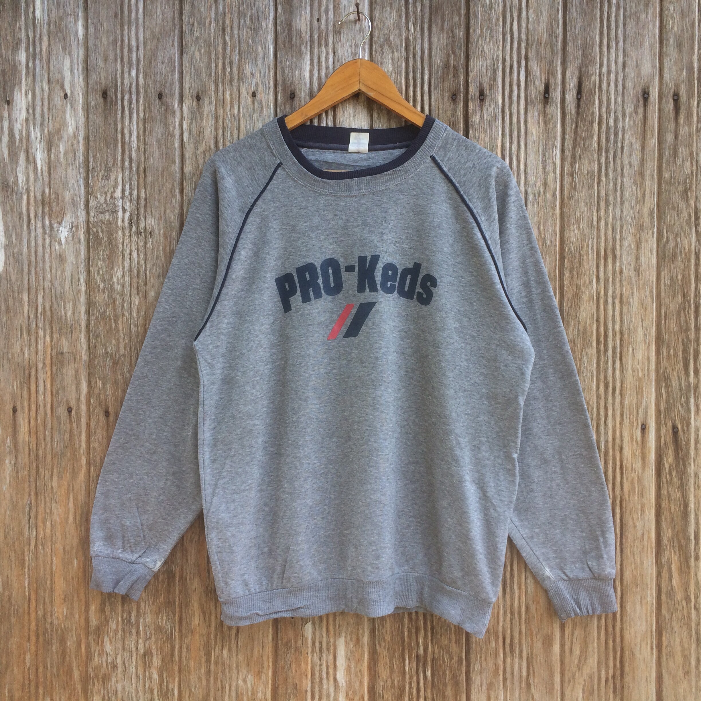 [ KEDS] ★BASIC LOGO SWEATSHIRT Keds Sweatshirt Vintage Pro Keds Big Logo Sweater Vintage