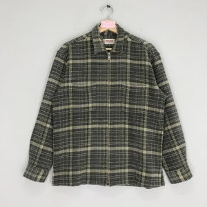 Maglione sportivo vintage Mcgregor con cerniera, giacca a quadri con doppia tasca, stile casual, maglione a quadri Mcgregor, taglia M