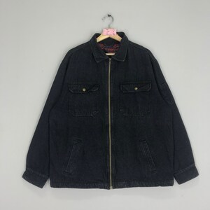 Vintage Duke Worker Denim Mens Jacket Workwear Style Denim Jacket Double Pocket Size L