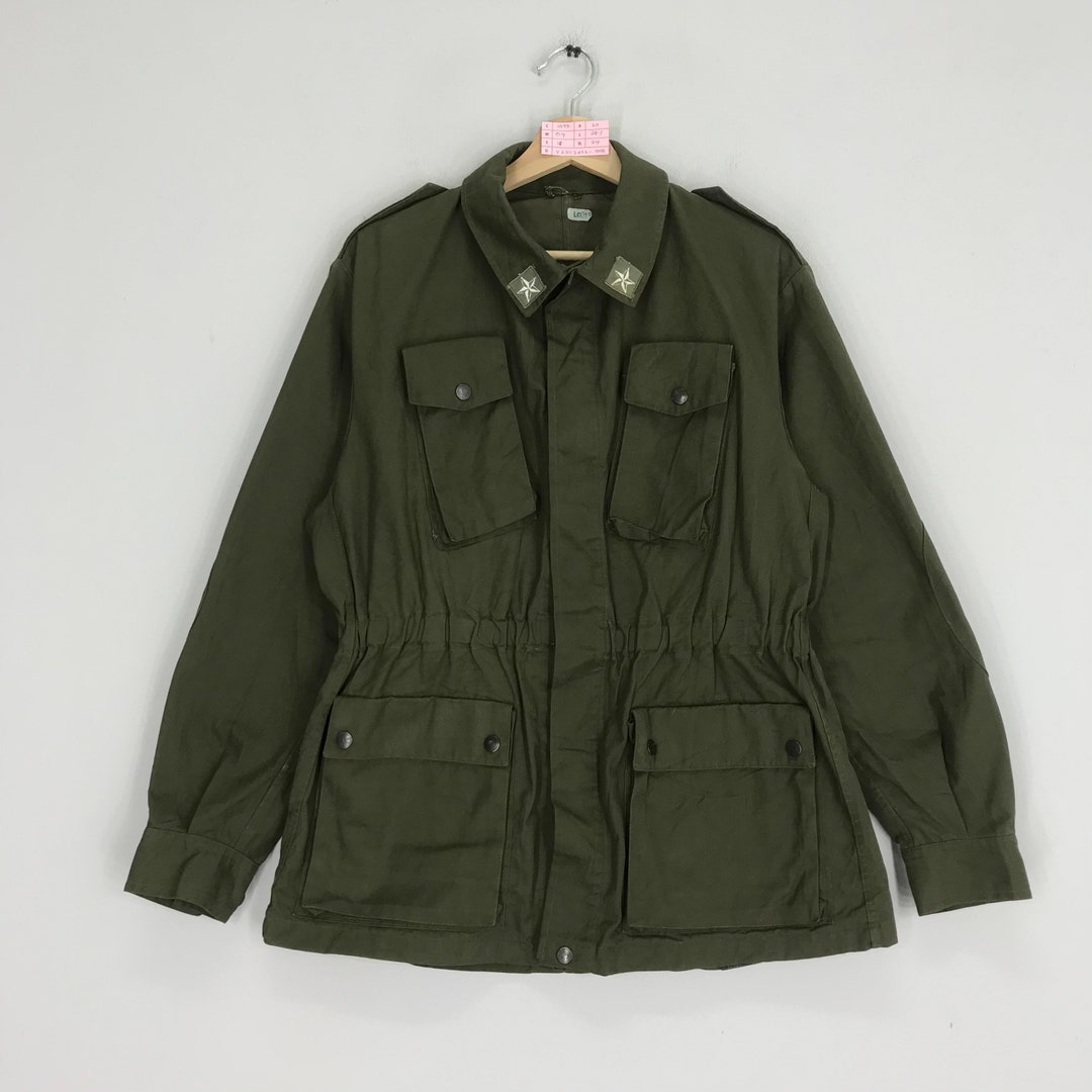 00s Multi-Pocket Gimmick Military JKT 平成 Vintage 90's M-65 Field Jacket Olive Green Army Jacket Four Pocket