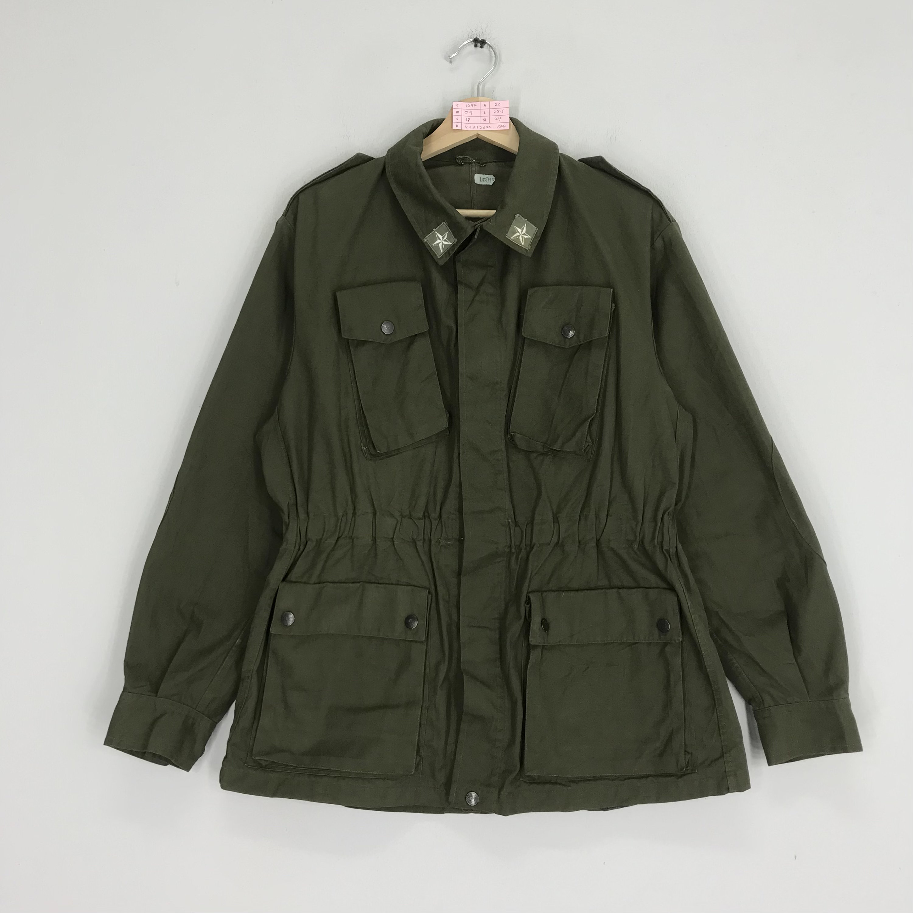 Vintage 90's M-65 Field Jacket Olive Green Army Jacket Four Pocket