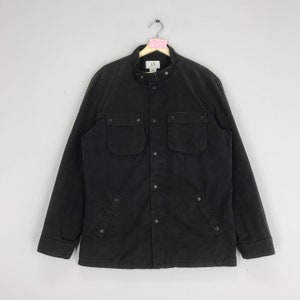 Armani Exchange Black Snap Button Four Pocket Worker Jacket Armani Exchange Designer Size L