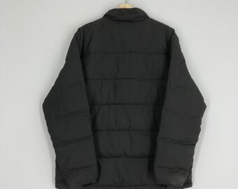 VINTAGE 00's NIKE MENS BLACK DOWN PUFFER JACKET EMBROIDERED