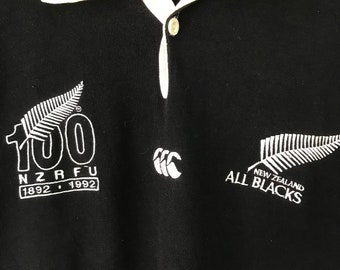 Vintage 90's Canterbury of New Zealand Black Polo Shirt