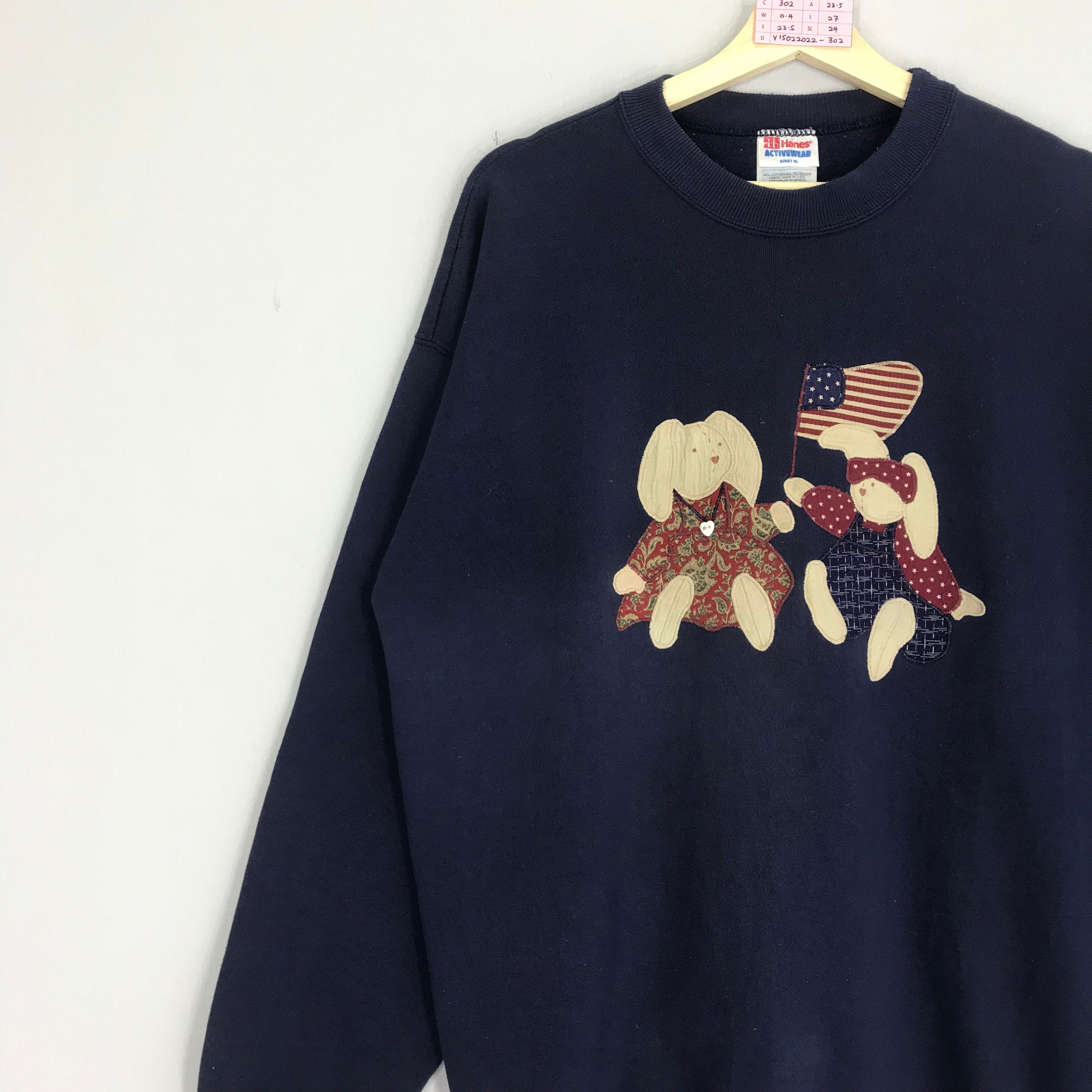Vintage Hanes Activewear Graphic Sweater Embroidery Logo