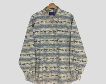 Vintage Pendleton Reversible Jacket Rust Brown Plaid/khaki Mix