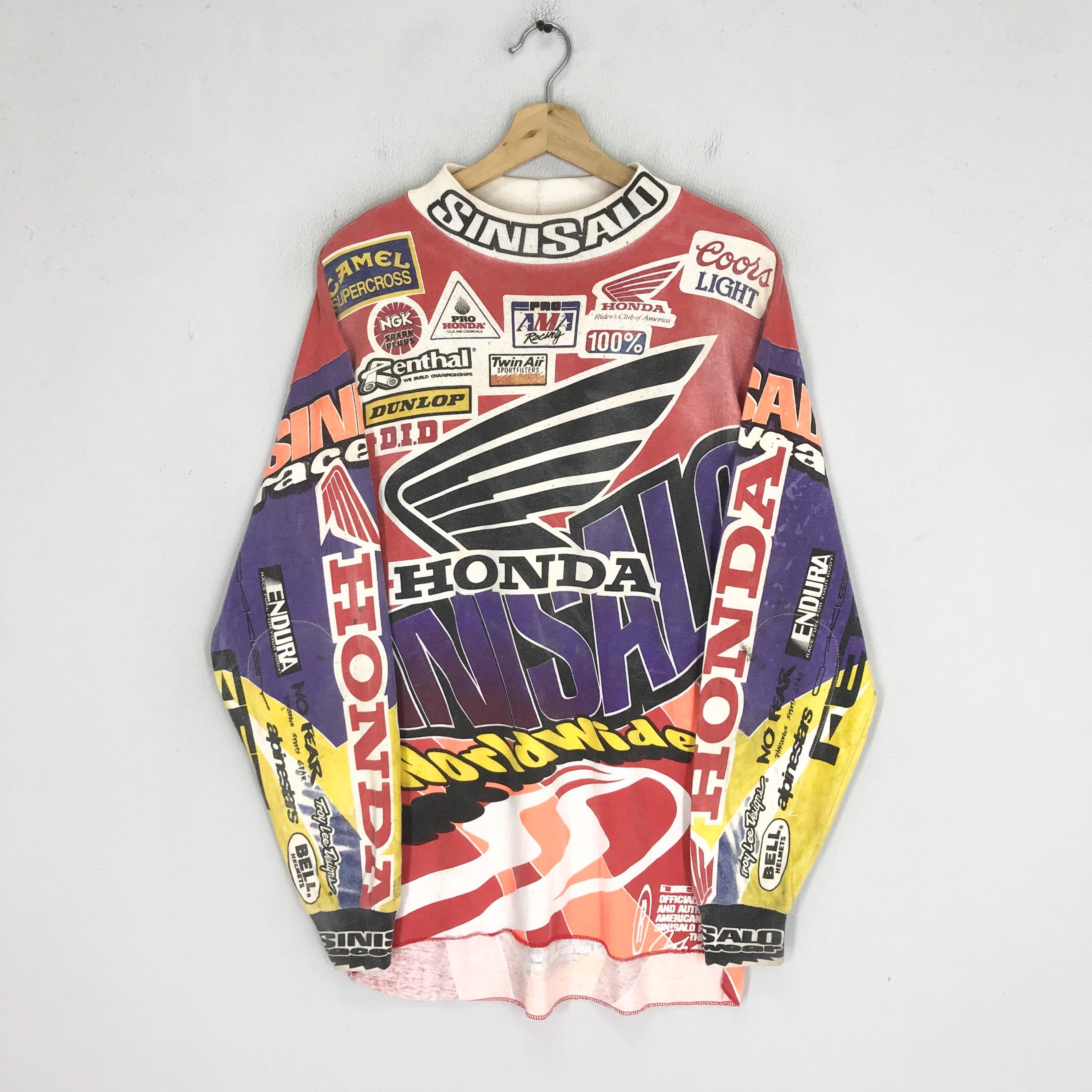 Vintage 90's Sinisalo Racing Motocross Overprinted Tshirt Vintage 90's Sinisalo Racing Motocross Overprinted Tshirt