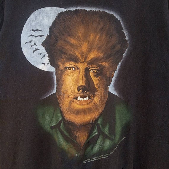 Rare!! Vintage 90s Wolf man American Horror Film … - image 2