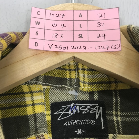 Vintage Stussy Patchwork Pattern Checkered Flannel Shirt
