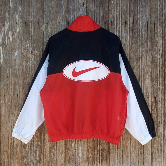 Vintage 90s Nike Colorblock Light Jacket Large Nike Spell Out Big