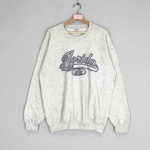 Vintage Florida Sweatshirt Florida Sweater Gray Florida State Crewneck Florida Big Logo Pullover Florida State Hawaii Jumper Size L