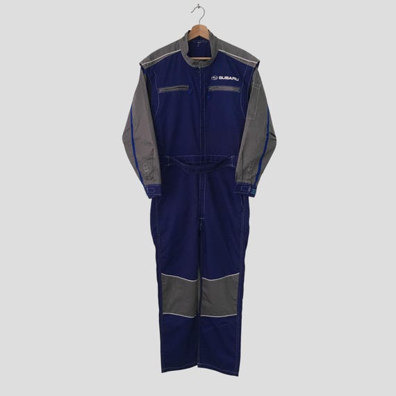 Vintage 90's Subaru Japanese Blue Coveralls Large Subaru