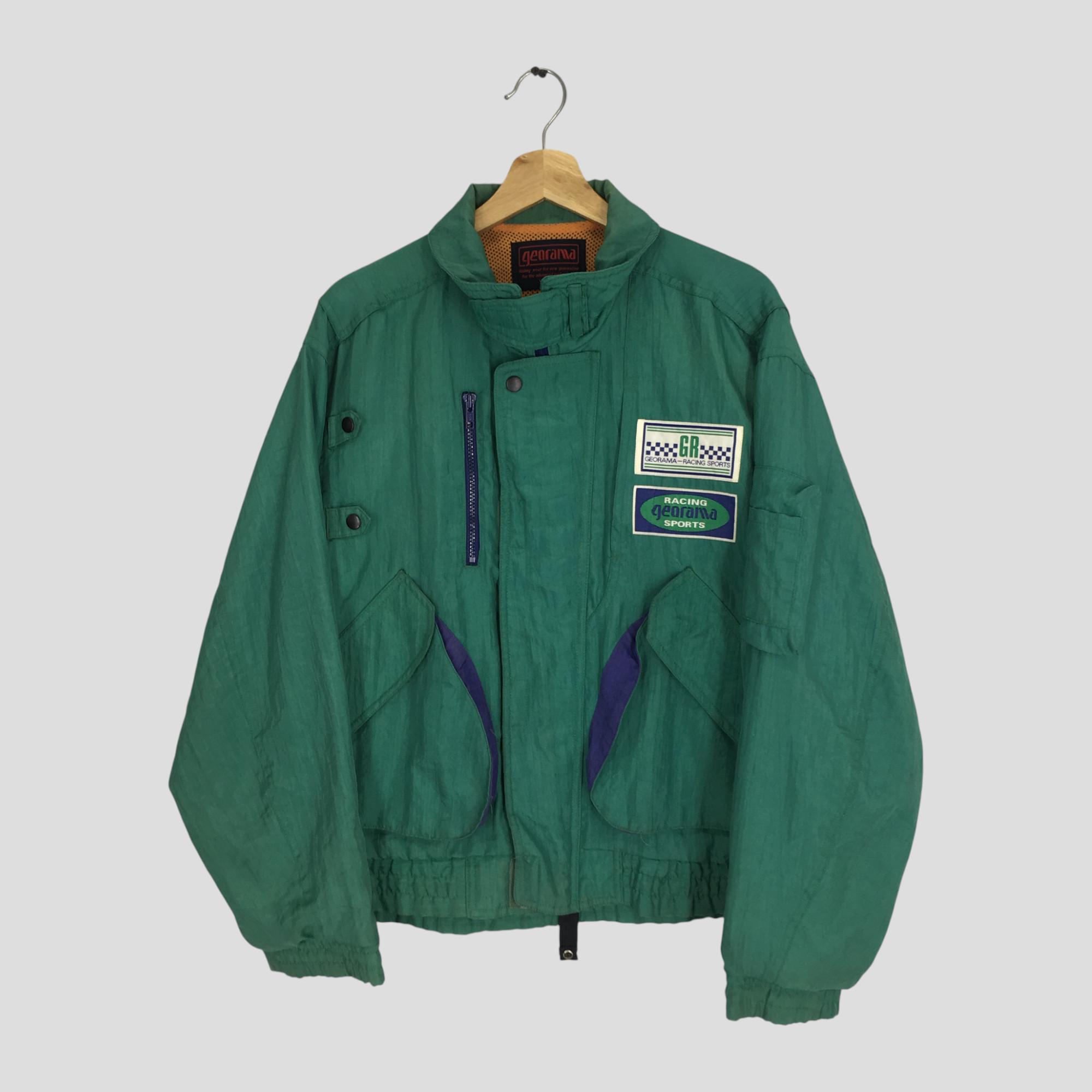 georamaレーシングブルゾン Vintage Georama Racing Sport Green Bomber Jacket Large Georama