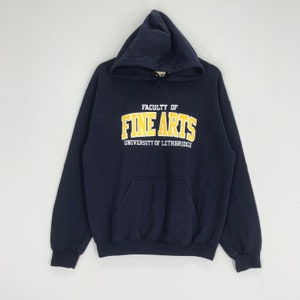 Vintage University Of Lethbridge Sweater Hoodie University Of Lethbridge Canada Sweatshirts Hoodie Spell Out Logo Lethbridge Hoodie Size M