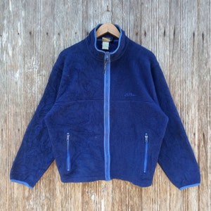 Vintage L.L Bean Sweater Jacket Fleece Fullzipper Nice Design Medium size