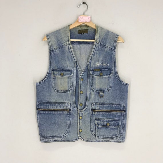 【schott】Old denim work vest Milwaukee Leather DM1331 Men's Blue Denim Motorcycle Biker