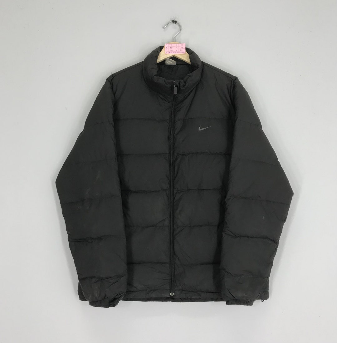 Vintage Nike Black Jacket Embroidery Logo Nike Swoosh Puffer Vintage Nike Black Jacket Embroidery Logo Nike Swoosh Puffer