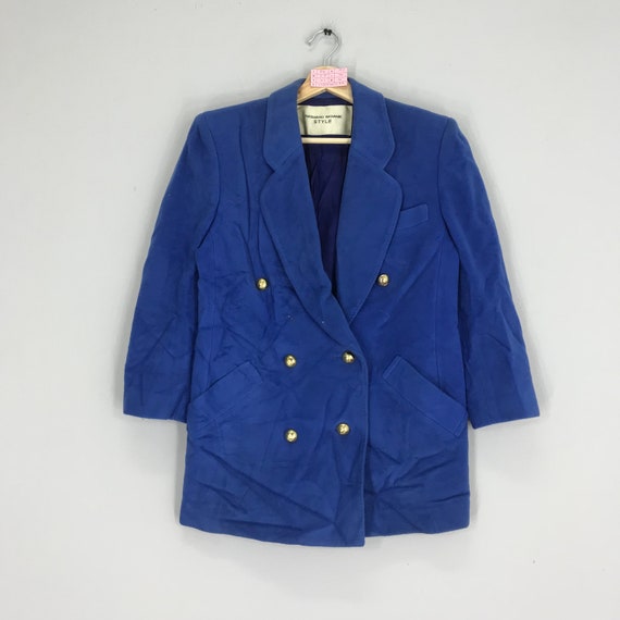 Vintage Yukisaburo Watanabe Wool Blue Coat Japan Yukisaburo