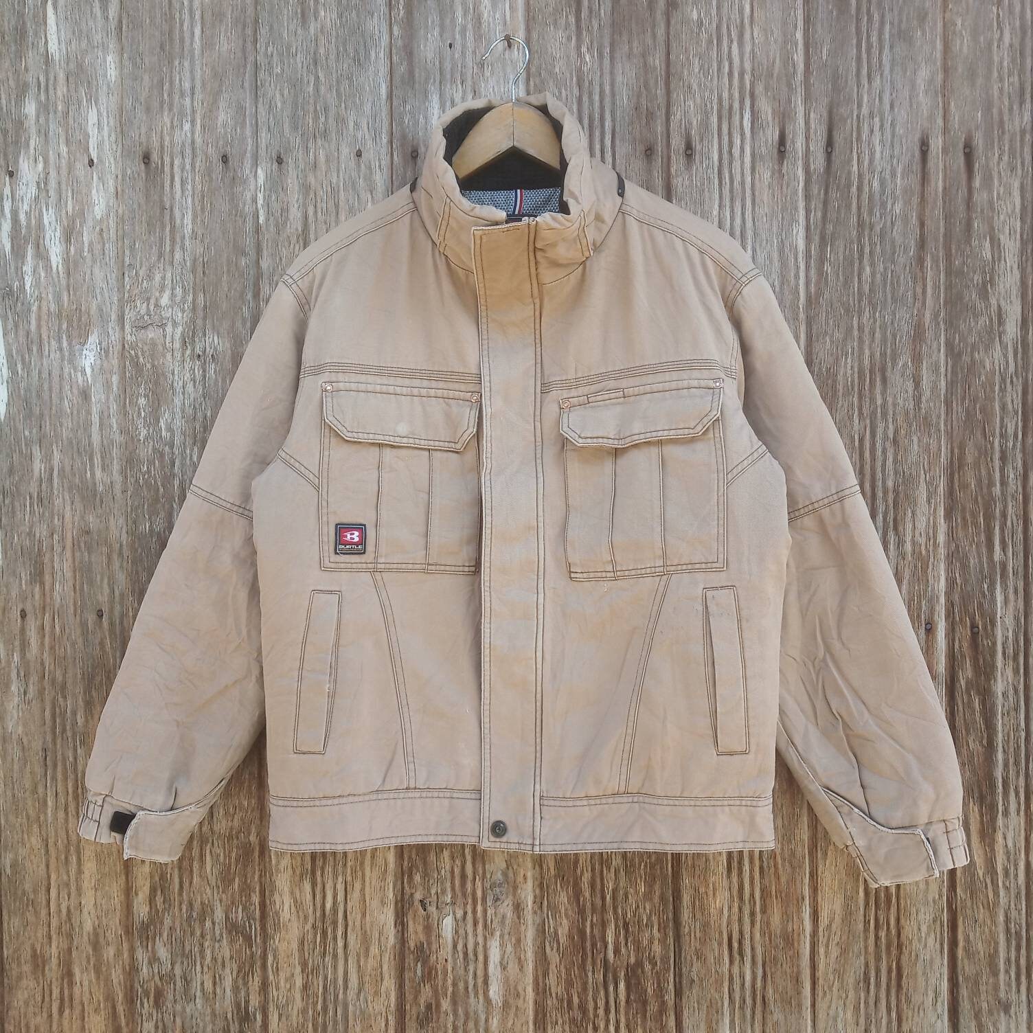 Rare!! Burtle Workwear Stylish Jacket Tactical Pocket Zipper