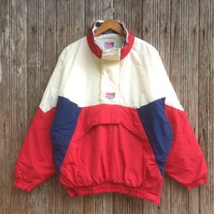 Rare!! Enrico Coveri Bandiera Half zipper colourblock style jacket nice design large size