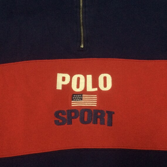 Rare!! Vintage Polo Sport by Ralph Lauren Half Zi… - image 3