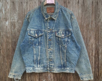 70s BIGJOHN vintage denim jacket USA製 Vintage Big John Denim Jeans Trucker Jacket Acid Wash Jeans Jacket
