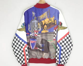 VTG NASCAR Chase Lucky Charms #43 Racing Jacket Sz S Pockets Car