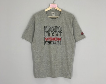 Rare!! Vintage Vision Street Wear Skateboarding Logo T-shirt