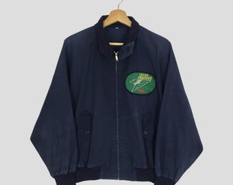 Vintage 90s Full Zip Harrington Jacket XL Mens Teal Workwear - Etsy