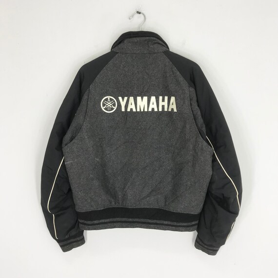 Vintage 90's Yamaha Motorsport Bomber Jacket Wool Black Vintage 90's Yamaha Motorsport Bomber Jacket Wool Black