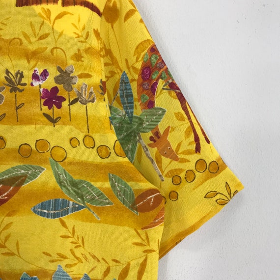 Vintage Designer Novelty Baroque Shirt Polyester … - image 5