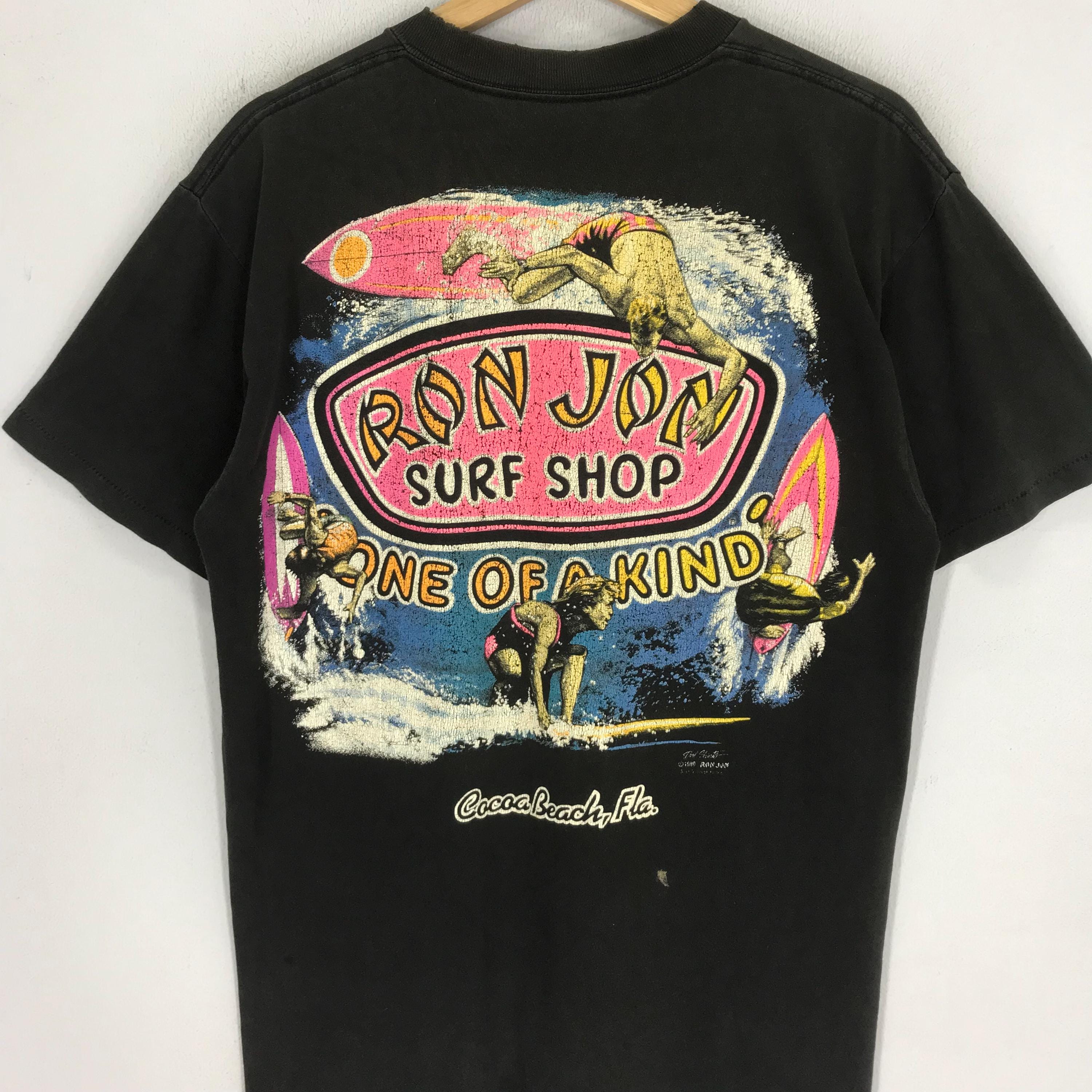 Vintage 90's Ron Jon Surf Shop Surfing Black Tshirt Medium