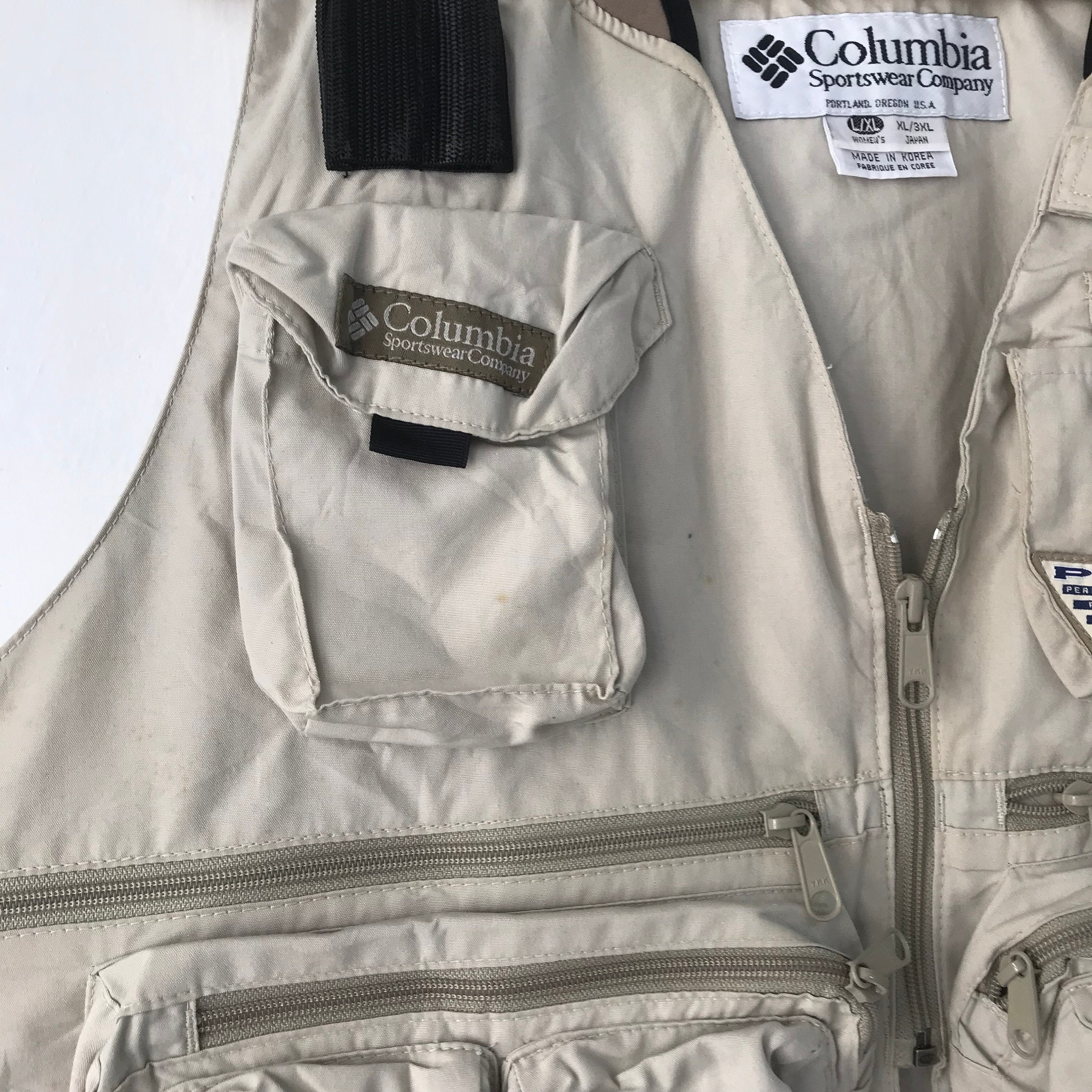 Vintage Columbia Sportswear Jeans Utility Vest Jacket Zipper Vintage Columbia Sportswear Jeans Utility Vest Jacket Zipper