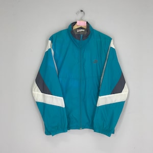 Vintage 90&#39;s Nike Windbreaker Multicolour Jacket Grey Tag Nike Sportswear Nike Swoosh Zipper Light Jacket Size M