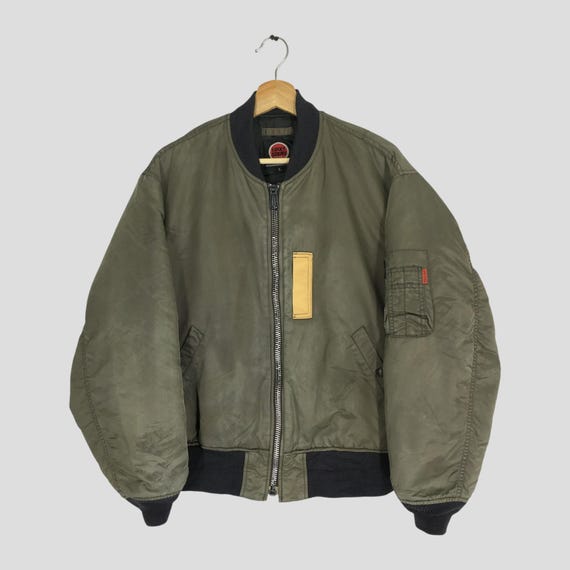 90s LUCKY STRIKE suède MA1 bomber jacket Lucky Strike 90S Original