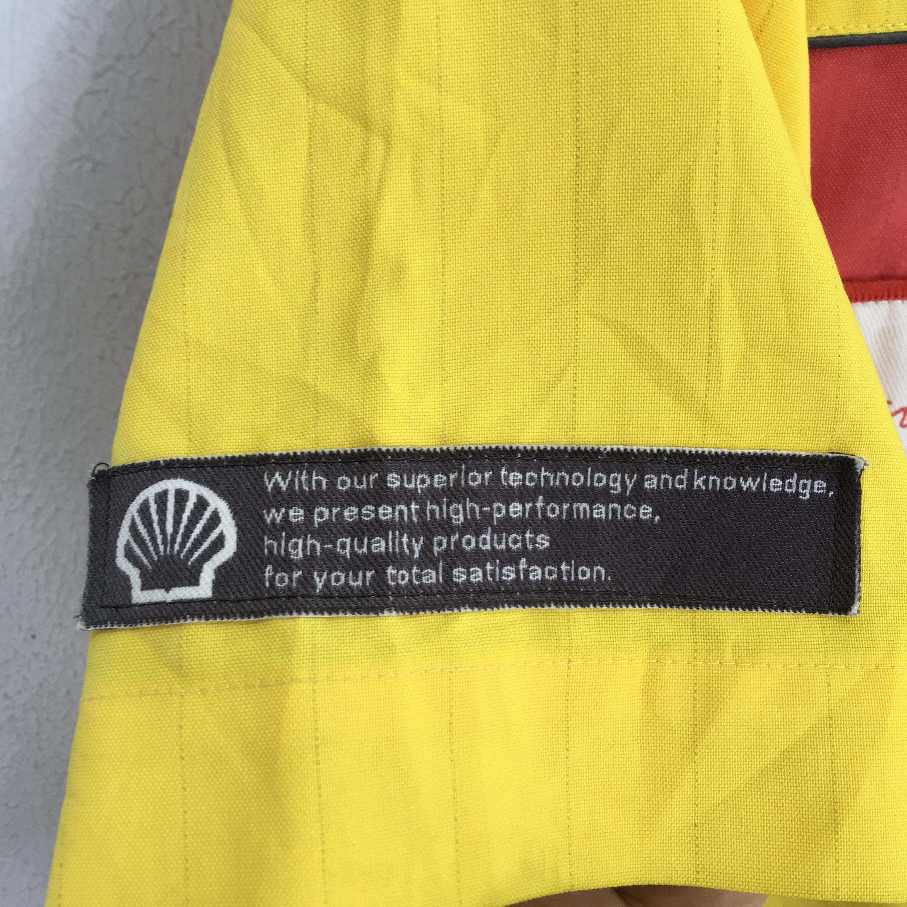 Vintage 90's Shell Workwear Yellow Uniform Button Down Shirt