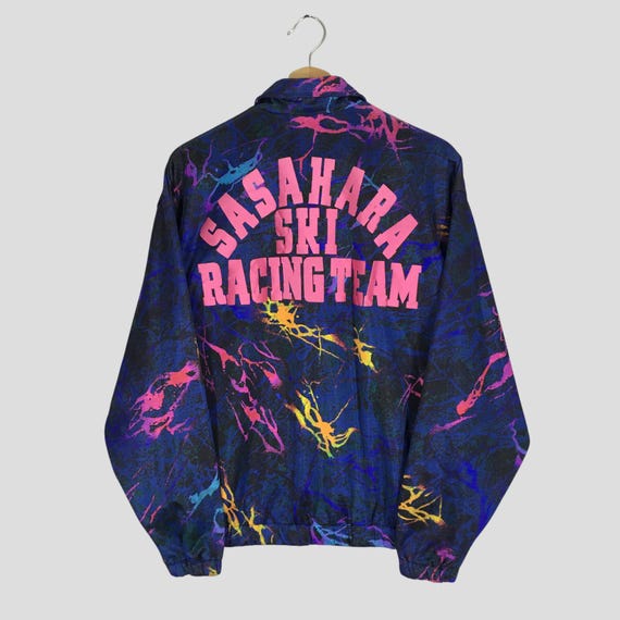 Vintage 90s Rossignol Ski Racing Team Abstract Color Jacket Large