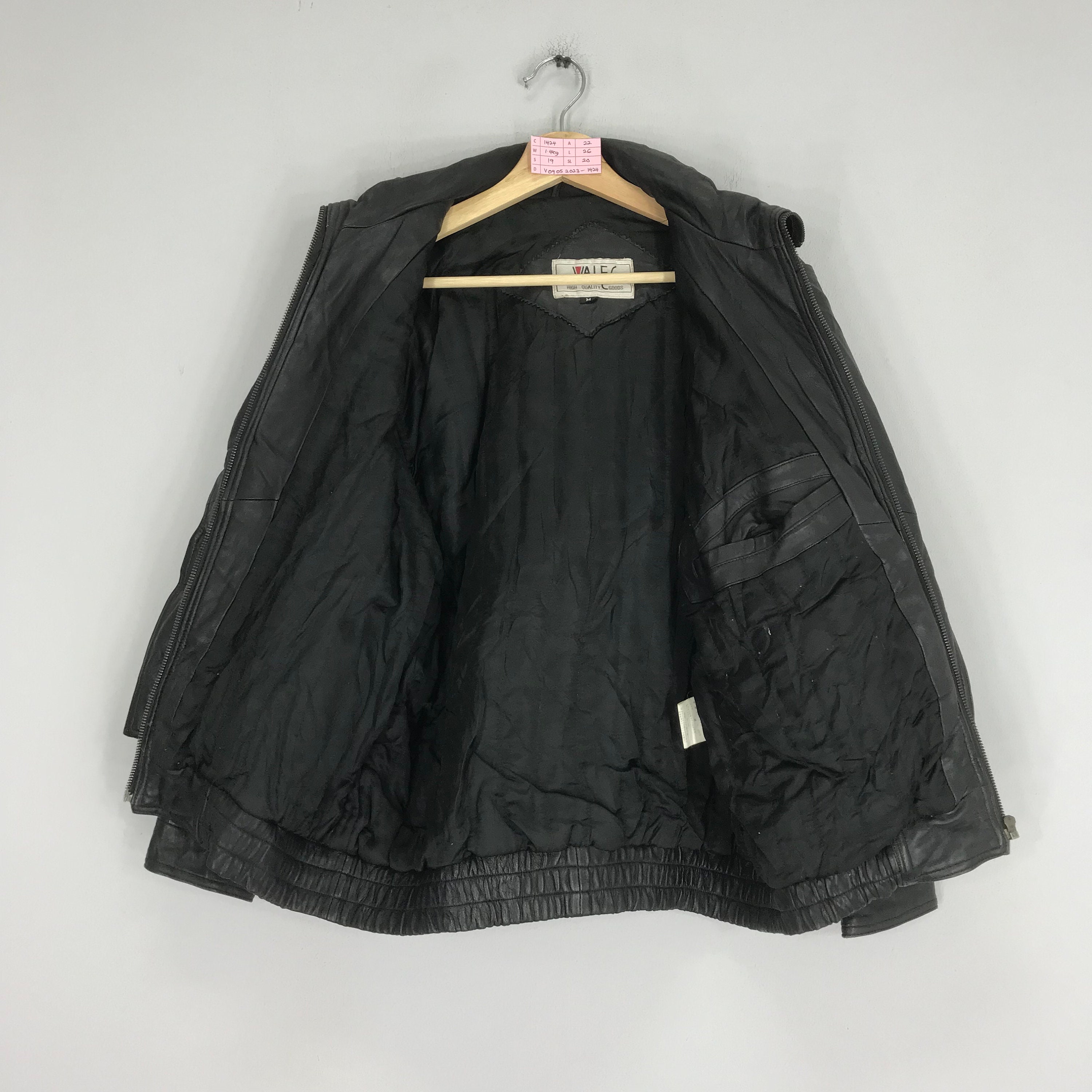 Vintage 90's Style Black Double Collar Punk Jacket Stylish