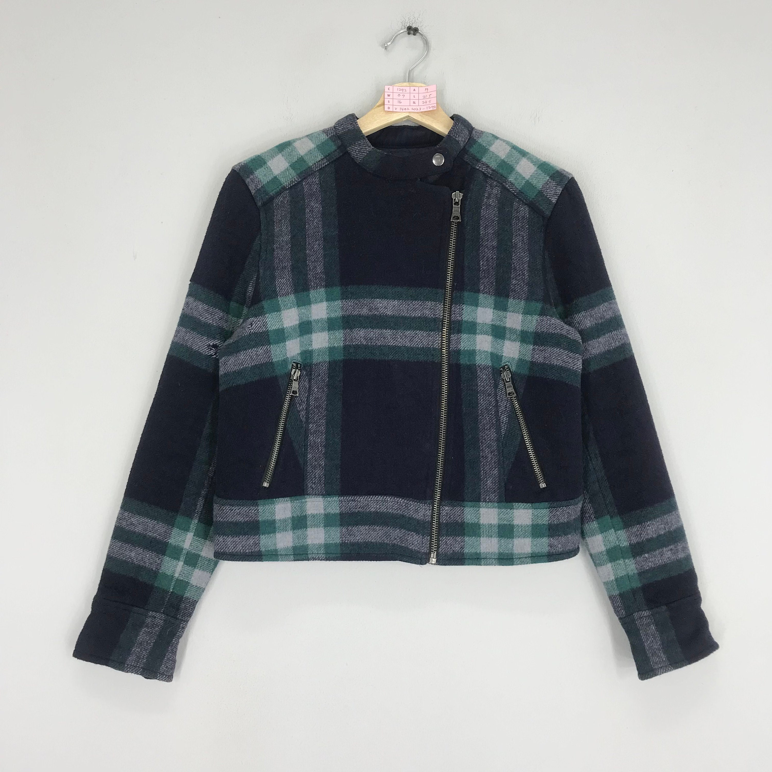 Vintage Denime Japan Double Collar Wool Punk Jacket