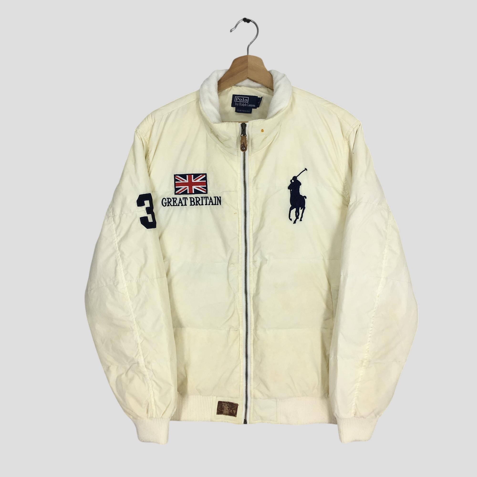 Vintage Polo Ralph Lauren White Cream Jacket Large Polo Ralph