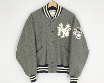 Vintage 90's New York Yankees Wool Varsity Jacket Large NY New