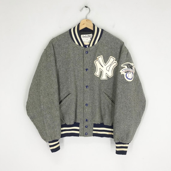 Vintage 90's New York Yankees Wool Varsity Jacket Large NY New