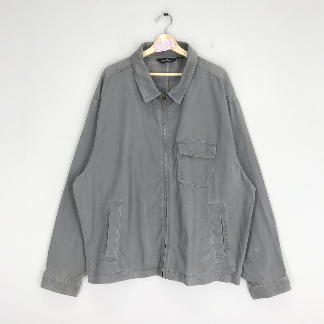 ジャケット・アウター 90s Eddie Bauer cotton jacket men'sM Vintage Eddie Bauer Denim Worker Jacket Zipper Eddie Bauer