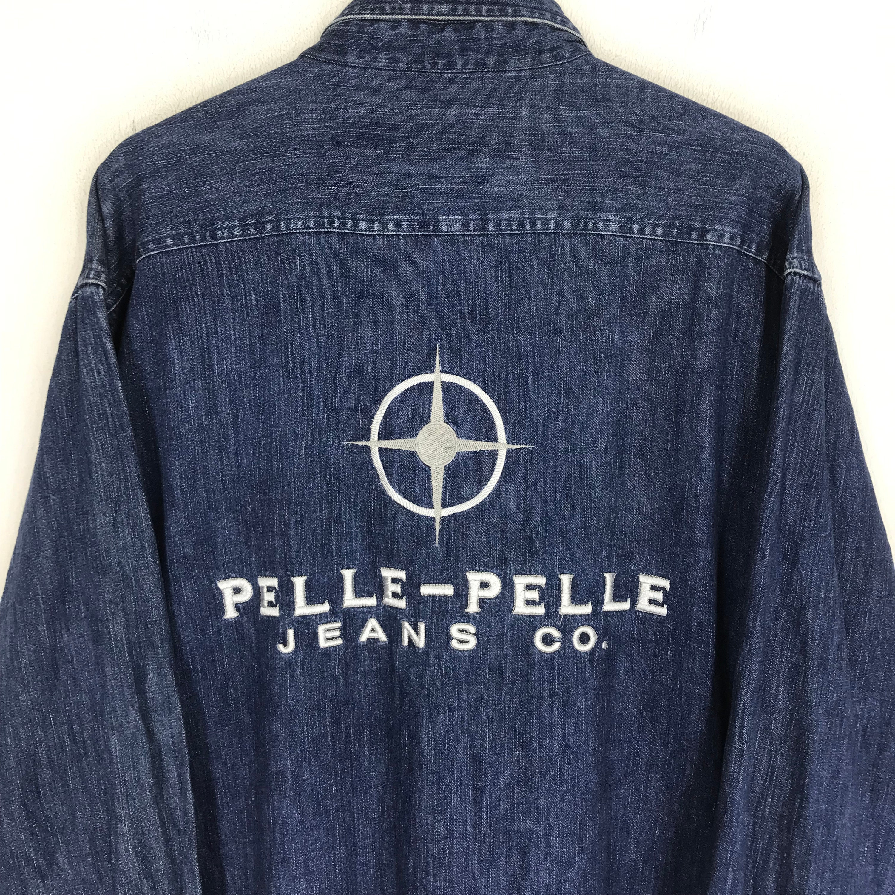 Vintage Pelle Pelle Marc Buchanan Indigo Blue Jeans Large Pelle